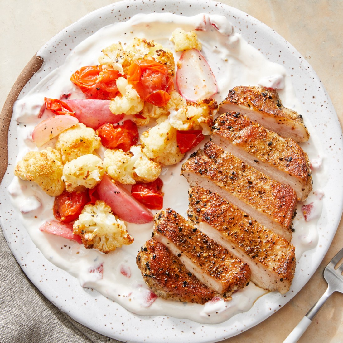 A photo of Dukkah-Spiced Pork