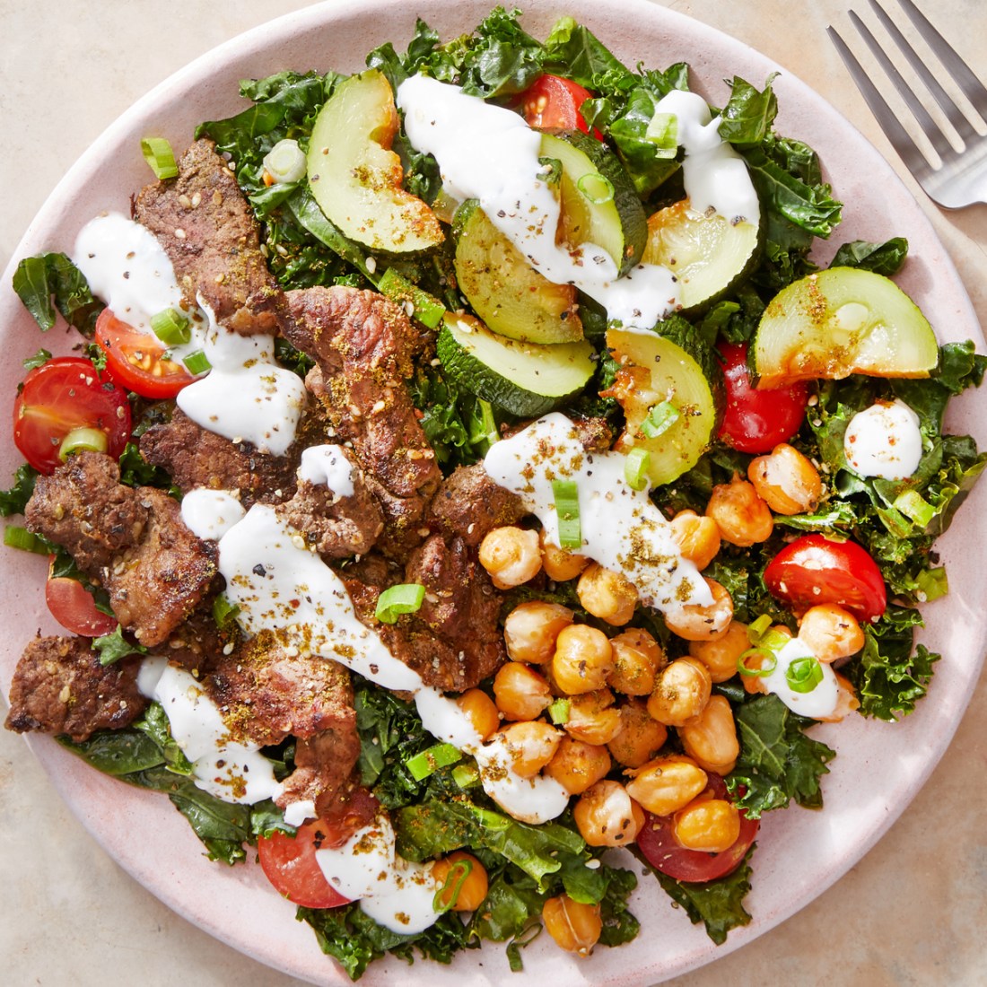 Za'atar Beef and Kale Salad